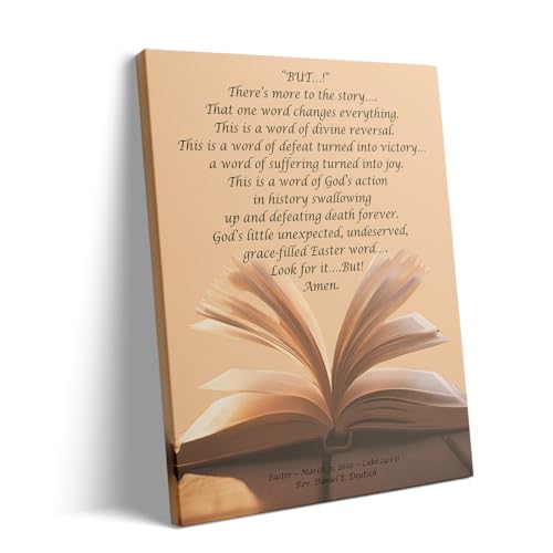 Inspirational Canvas Wall Art Decor - 24X30 inch Easter Sermon