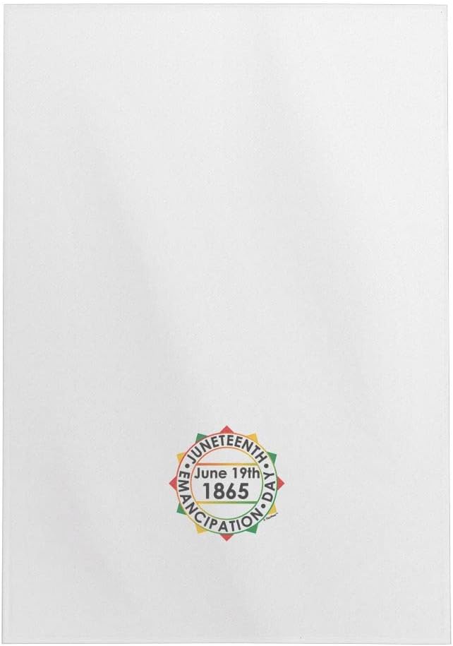 Historical Black History Gifts for Women June 19th 1865 Juneteenth Emancipation Day 2 Pack Decorative Kitchen Tea Towels White