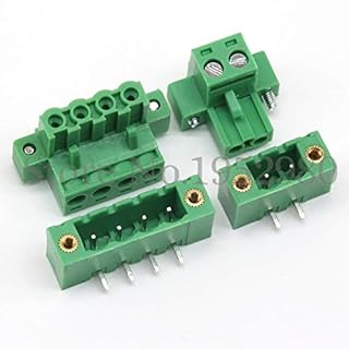 Onvas 20Set 5.08MM Pitch PCB Pluggable Terminal Block Connector 11P 12P Right Angle KF2EDGKM With Flange Ears Green - (Color: 11P)