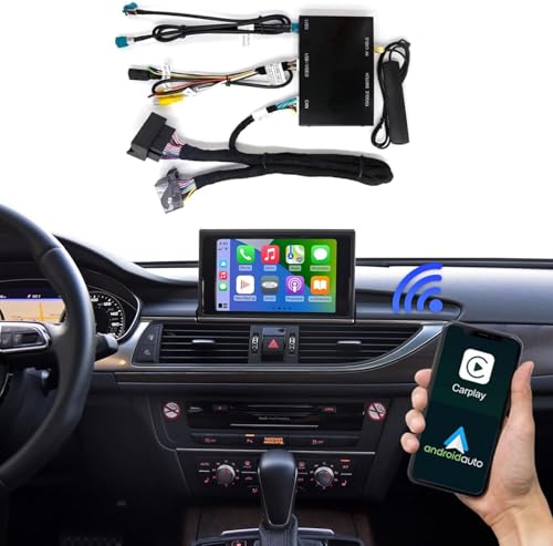 Road Top ワイヤレス Carplay Android Auto Audi A6 2010-2016年式 MMI 3Gシステム対応 MIB2搭載のAudi A7 2016-2018年式に対応 ナビゲーション対応 ミラーリンク リバースカメラ対応