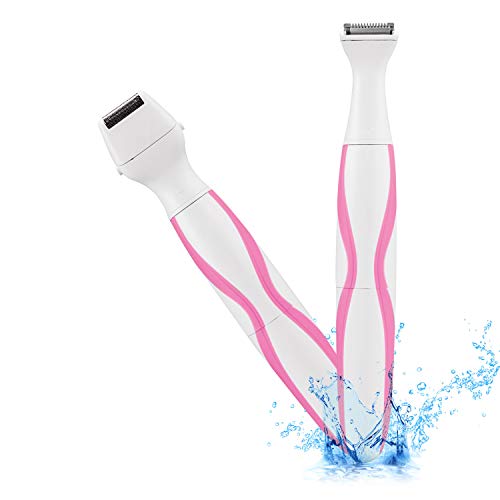 Bikini Trimmer, [Battery Included] 2 in 1 Women Shaver Waterproof...