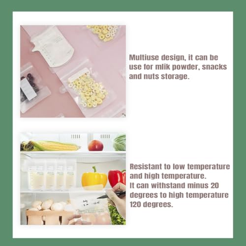 Image of Safe-O-Kid (Pack of 30) Breast Milk Storage Bags - 200Ml, BPA-Free, Leak-Proof, Disposable Freezer Bags with Zip Lock for Safe Milk Storage & Breast Feeding