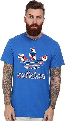 adidas Originals Men's Geometric Trefoil Graphic Tee