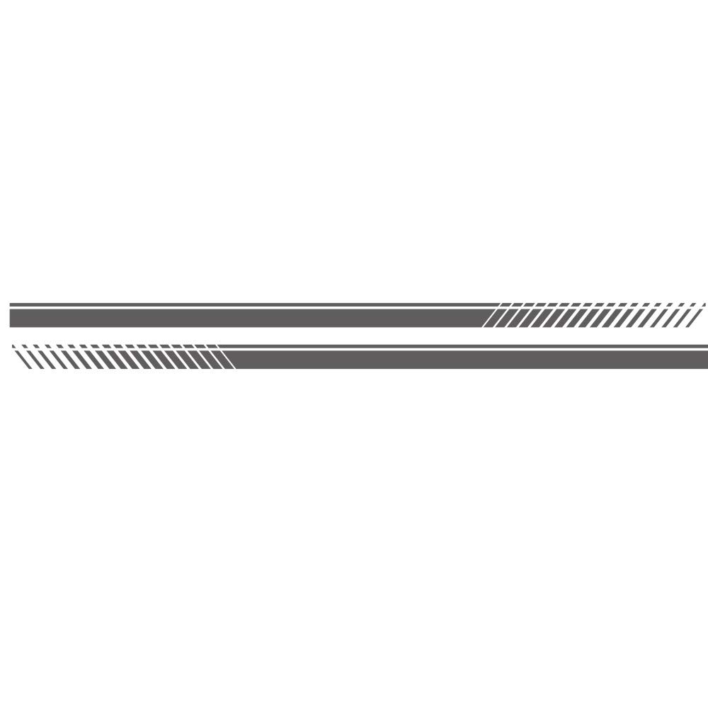 Accessori Lanshui, 2 pezzi Caravan Camper Van Trailer Body Decor Vinile Pellicola Decalcomanie Racing Door Belt Line Side Stripes Adesivi decorativi(Rosso)