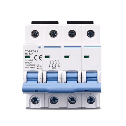Mini disjoncteur solaire 10A DC 1000V 4P pour sécuriser le circuit photovoltaïque - 4