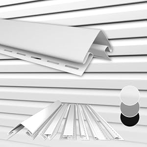 HEXIM Siding Gevelpanelen, voor buiten, gevelbekleding, weerbestendig, pvc-U-bekleding, buitenwand, huisbekleding, uv-bestendig, buitenhoekprofiel wit