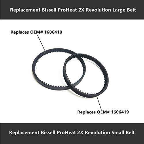Replacement Belt for Bissell ProHeat 2X Revolution Vacuum,Compatible with Models: 1548,1550,1551,Parts 1606419 & 1606418
