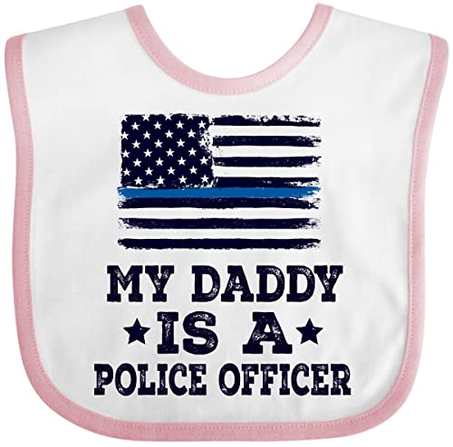 inktastic Daddy Is a Police Officer Policeman Law Enforcement Baby Bib