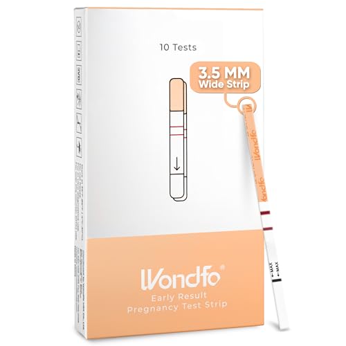Wondfo 3.5mm Early Result Pregnancy Test Strips - Get Results 6 Days Sooner Than Missed Period-Sensitive and high-Accuracy HCG Testing Kit at 10 MIU/ml Cut-Off -[10 Packs]