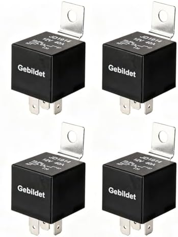Gebildet 4pcs JD1914 Car Relay Harness 12V 40A 5 Pin SPDT with Built-in Diode for Automotive Truck Van Motorcycle Boat