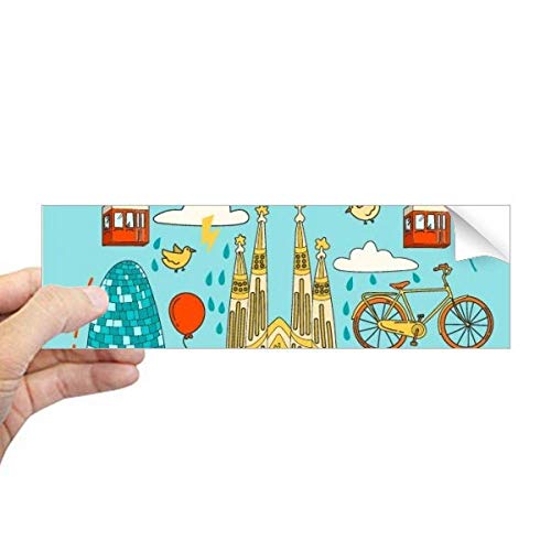 Barcelona Sagrada Familia adhesivo rectangular DIYthinker para personalizar tu coche con estilo