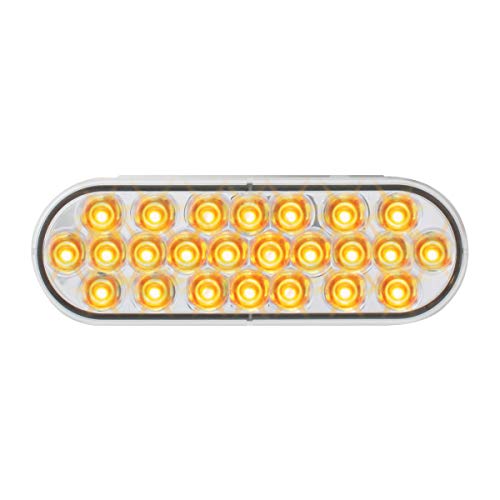 Luz estroboscópica LED ámbar transparente 9~36V faro de advertencia perla ovalada para camión