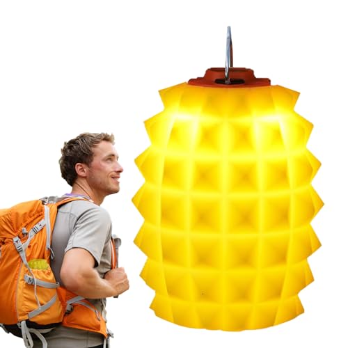 Obelle légère de tente portable - Obelle légère de tente, couvercle en silicone doux à l'éclat | Diffuseur de lanterne de forme d'ananas créatif, accessoire de lumière LED de camping pour les randonne