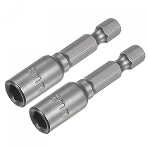 Sourcing Map 6 mm Magnetischer Bit-Treiber 2 Stück