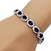 Hermosa Sapphire Gemstone Tennis Bracelets Classic Fashion Tennis Bracelet Adjustable Size 7-8 Inch (Sapphire)