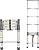 8.5FT Telescopic Ladder Telescoping Ladder, Extension Ladder Folding Camper Lightweight Rv Ladder Attic Collapsible Extendable Ladder for Household&Outdoor