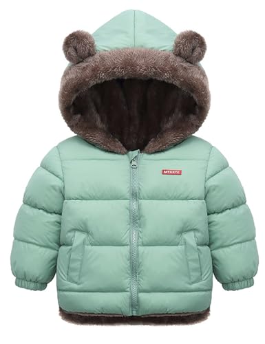 Arssm Baby Boys Girls Winter Fleece Coat Toddler Kids Warm Cute Bear Ear Hooded Jacket