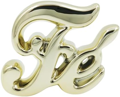 Escultura Porcelana Fé | Dourado 8×6 cm – Decor Minimalista, Símb...