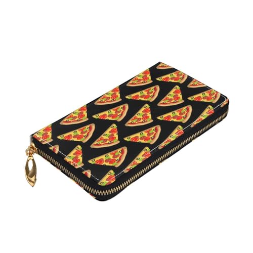 Portefeuille cuir RFID Tasty Pizza contre le piratage des cartes