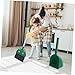 ERINGOGO 1Set Broom and Dustpan Cartoon Design Cleaning Playset for Safe Pet Material for Household Chores Engaging for Ages Encourages Responsibility