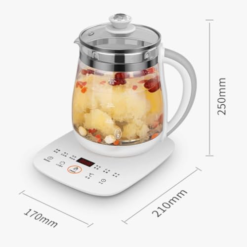 1.5L Pontan Zdrowotny, W pełni automatyczny Czajnik szklany z konserwacją i pamięcią, Wielofunkcyjny do herbaty do warstwa, Zupa, herbata owocowa, BPA-Free High Borosilicate Glass, Split Design
