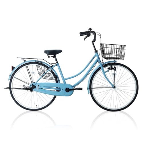 完成品でお届け!26インチ 自転車 SHIMANOパーツ マイスター 変速無しシングル ママチャリ 大容量フロントバスケット[フラットブルー]|京都 中川商会 老舗 カジュアル&スポーティー 組立不要 ツーリング サイクリング 通勤 通学 通販 ふるさと納税 MEISTER-MST26A[フラットブルー(FBG)]