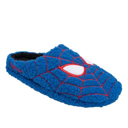 Image of Ground Up Spiderman Mens Slipper Clogs - Official Marvel Licensed Indoor House Shoes, Cozy Lightweight Slip On Scuff Slippers for Men, Sizes 7-14