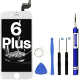 OuiSmart® ECRAN LCD pour IPHONE 6 Plus Blanc Retina + VITRE Tactile Complet sur Chassis + Outils