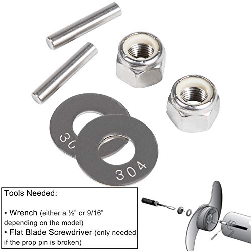 6 Pack Mkp-34 Prop & Nut Kit E Fits For Minn Kota Trolling Motor Includes Prop Nut & Washer 1865019 #TOP4