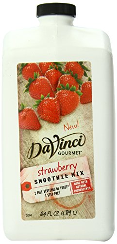 DaVinci Natural Fruit Smoothie Mix, Strawberry, 64 Ounce Bottle