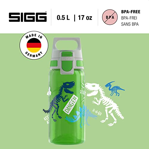 Sigg - Kids Water Bottle - Viva One Jurassica - Leak-Proof Lid - Dishwasher - Bpa Free - Sport And Bike - One Hand Children's Drink Bottle - 17 Oz #TOP1