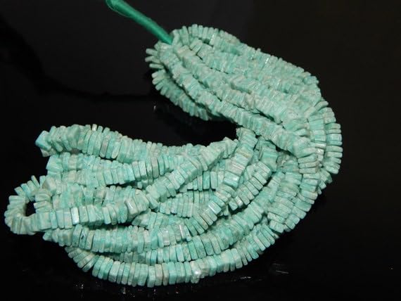 Amazonite heishi perles véritables lisses pour réparer et enfiler vos bijoux