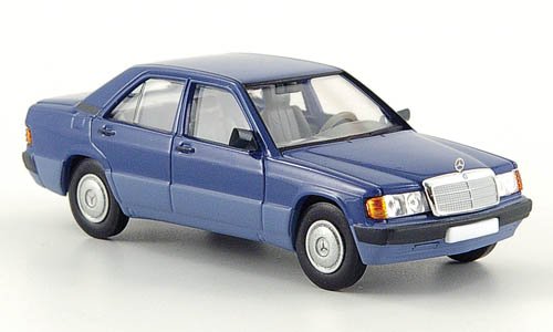 Preisvergleich Produktbild Mercedes 190E (W201), blau, 1988, Modellauto, Fertigmodell, Brekina Starmada 1:87