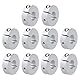 QUARKZMAN 10 Stück Einzelne Spaltklemme Wellenkragen 12mm Bohrung Ein-Stück-Klemmkragen, 30mm Außendurchmesser, 10mm Dicke, Aluminiumlegierung Set Schraubenspaltkragenklemme