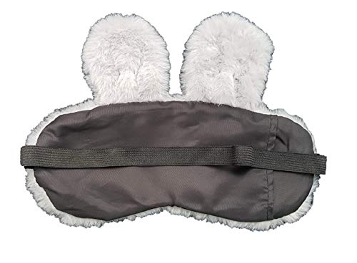 Image of Jenna Fur Bunny Ice Gel Sleepingeye Mask For Insomnia, Meditation, Puffy Eyes And Dark Circles,Grey