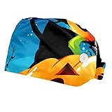rieodkfmhd 2 confezioni di tappi chirurgici con foglie di natale con bottoni per capelli lunghi, multicolore 02, m-l