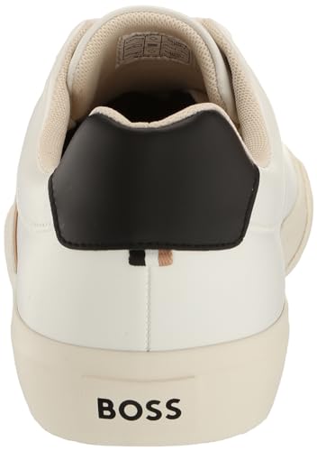 Image of BOSS Men's Aiden Logo Block Leather Low Top Sneakers