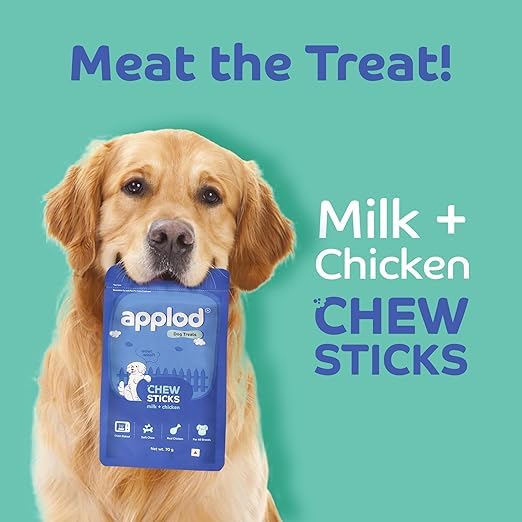 Image of Soft Milk & Chicken Chew Sticks for Puppies & Adult Dogs | Gentle Easy-to-Digest Training Treats for Small Breeds | Healthy & Chewy Dog Snacks | Pack of 2 | 70g x 2