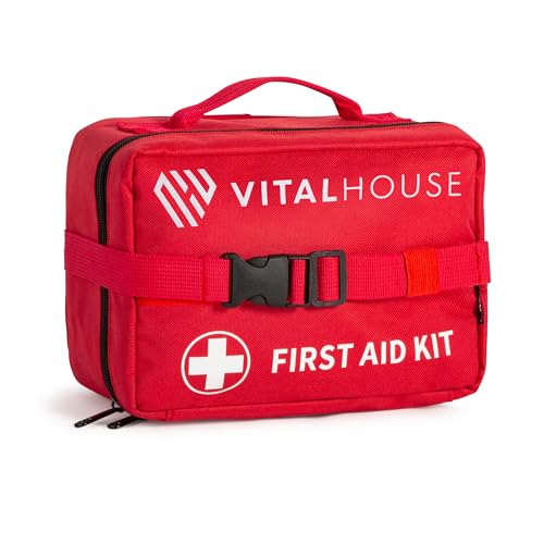 Vital House 346-Piece First Aid Kit – Waterproof Professional Survival & Trauma Medical Bag for Home, Car, Travel, Camping, Hiking & Outdoor Emergency Preparedness