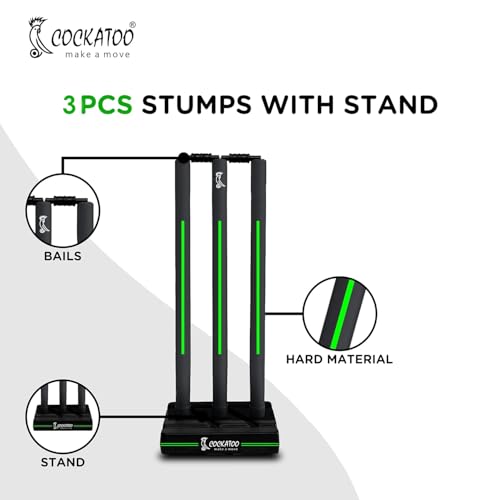 Cockatoo Destructor Complete Cricket Set, Cricket Kit Combo, l Cricket Bat (34'' x 4.5'') with 3 Stumps Wicket Set and 1 Tennis Ball,Size-8(12 Year & Above)