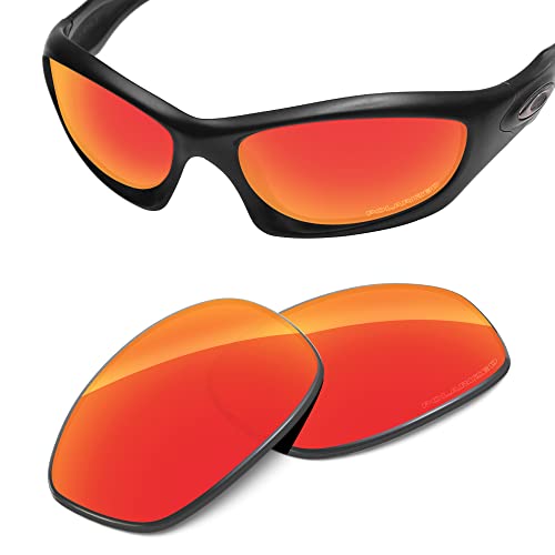 Image of Performance Replacement Lenses Compatible with Oakley Monster Dog Polycarbonate Polarized Etched-Fire Red