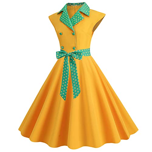 Vestido de manga corta mujer años 50 estiliza tu figura en comidas casuales y fiestas de noche