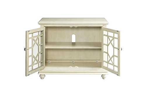 Martin Svensson Home Small Spaces 2-Door Accent Cabinet - Tv Stand, 38" W X 32" H, Antique White #TOP2