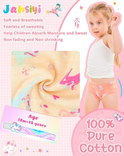 100% Cotton Girls Underwear Tagless Comfort Toddler Panties (6-Pack)4