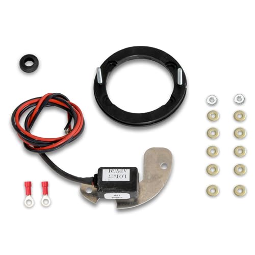 PerTronix Ignitor Electronic Ignition Conversion Kit - 12V Negative Ground Ignition Module Replaces Points Compatible with Delco 8 Cylinder Distributors - 1181
