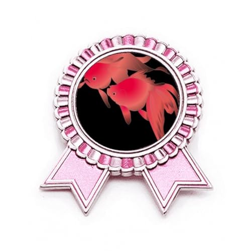 Broche en forme de poisson esthétique japonaise rose en métal le cadeau idéal