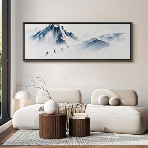 Image of MUDECOR Large Framed Canvas Print Wall Art Hike Watercolor for Living Room