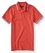 Aeropostale Men's A87 Tipped Logo Piqu? Polo Shirt M Coral Kick