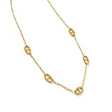 Générique Collier Sautoir Long Acier Inoxydable 316L – Chaîne Ajustable – Bijoux Résistants à l’Eau – Maille Marine, Chaîne d’Ancre, Grain de Café – Tendance Intemporel pour Femme, Ados – Idée cadeau