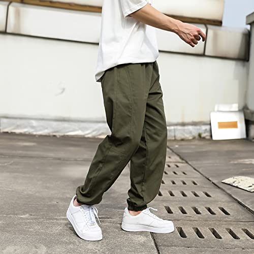 Hatop Mens Cargo Pants Loose Fit Work Pants Winter Workout Outdoor Water-Resistant Pants For Men With Pockets Army Green #TOP1